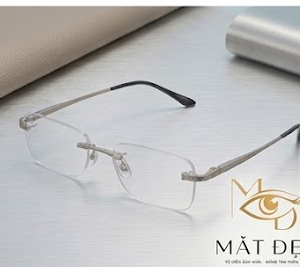 Kính không viền,Gọng không viền titan,Cao cấp, nhẹ