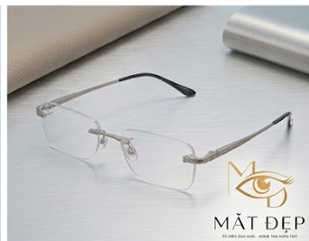 Kính không viền,Gọng không viền titan,Cao cấp, nhẹ